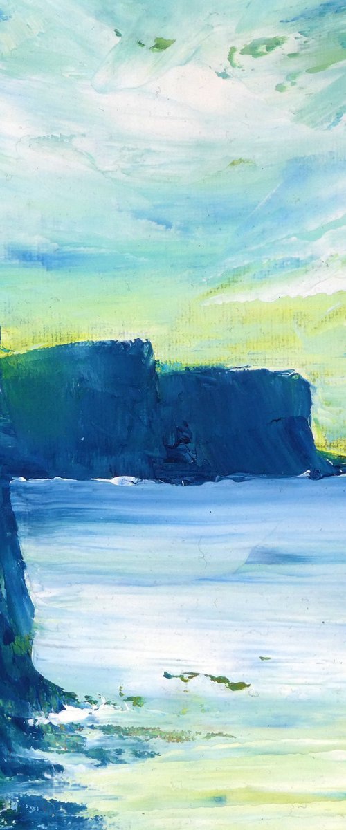 Blue Cliffs Seascape by oconnart