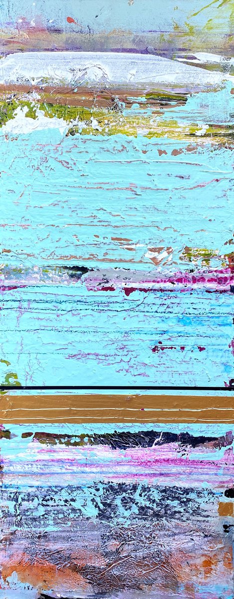 Abstract Painting By Jason Forcier, 16 X 40, Centro, Original Artwork