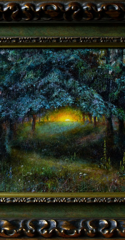 Sunset in the forest by Inga Loginova