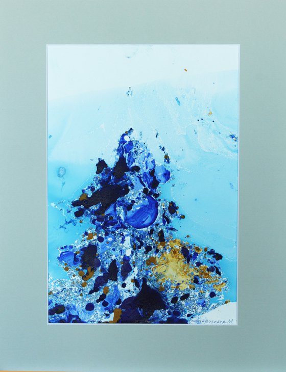 BLUE #4 (90x40) triptych