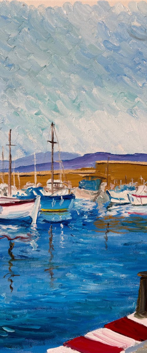 Boats in Saint-Tropez Marina by Dmitry Fedorov