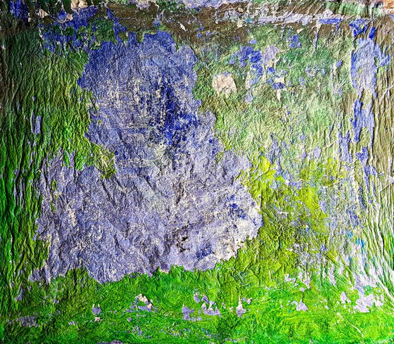 Hole jungle (n.214) - abstract landscape - 90 x 80 x 2,50 cm - ready to hang - acrylic painting on stretched canvas