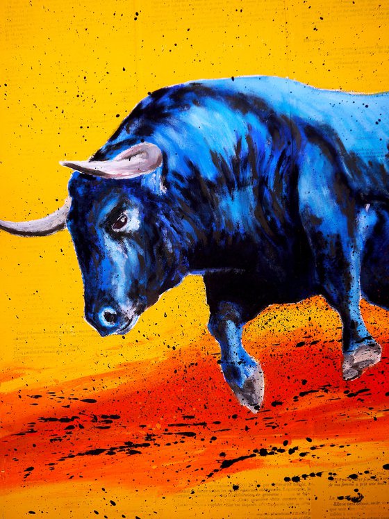 French School Raging Bull 05 - (Large) - READY TO HANG -  HOME - Gift