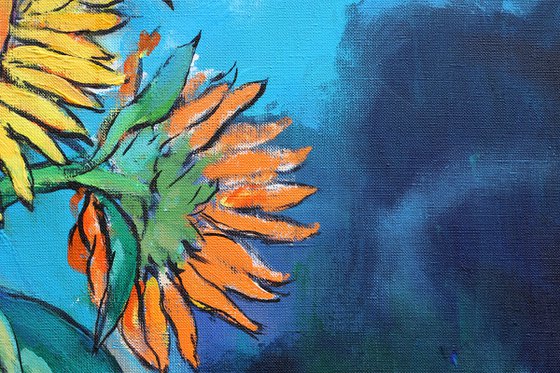 Sunflowers with Lemons