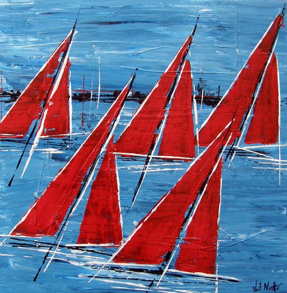 Racing Reds  10"x10"