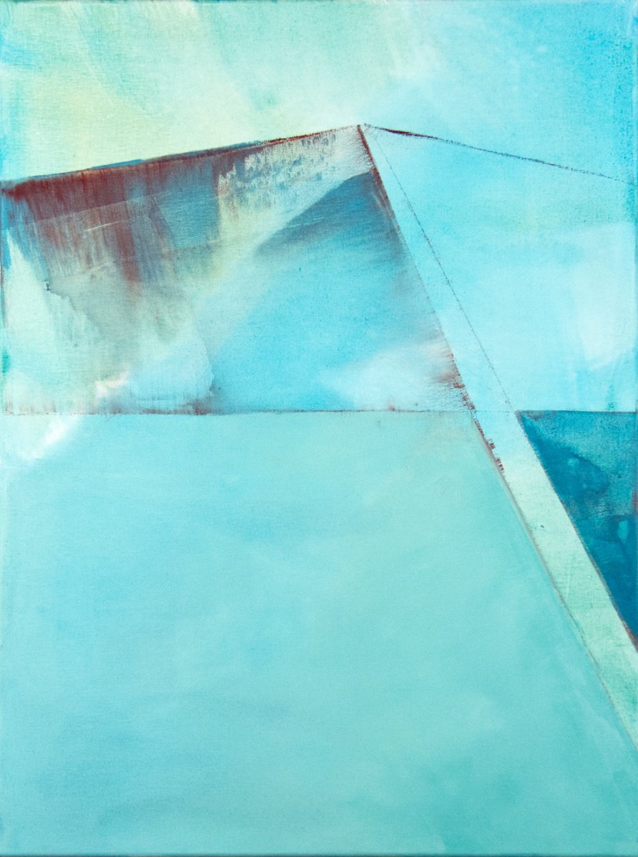 Crossing Blue Field 2 By Katrin Roth, 25 X 33, Artwork For Sale On Artfinder