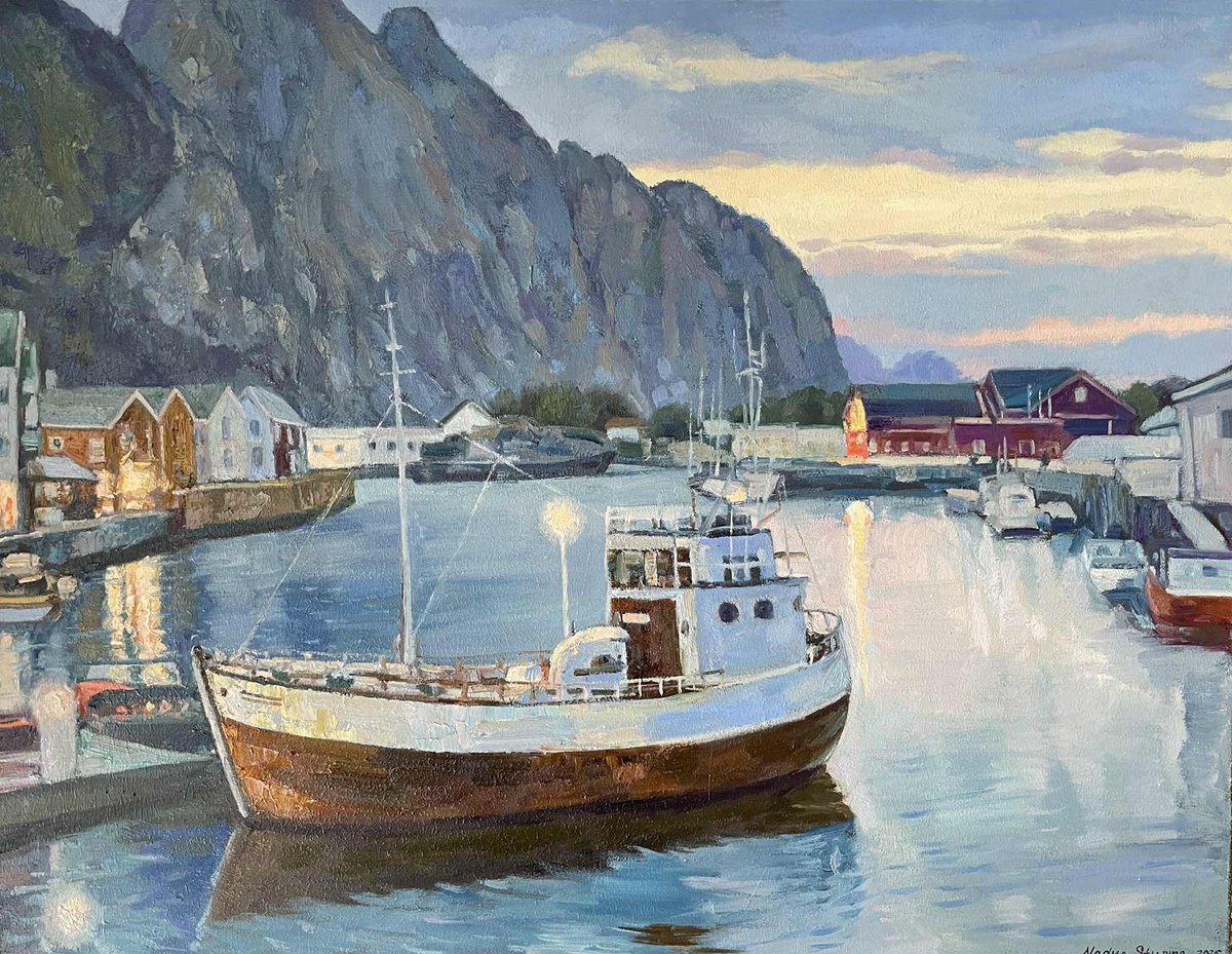 Lofoten Night By Nadezda Stupina, 35 X 28, Artwork For Sale On Artfinder