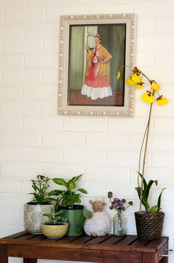 Frida Standing in a Doorway