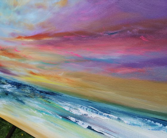 "Life's Blessings" - Cornish Seascape, Art, Skyscape