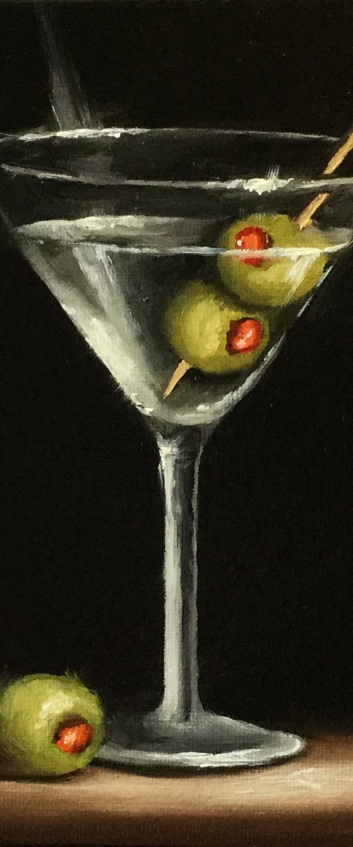 Martini with olives  still life by Jane Palmer Art