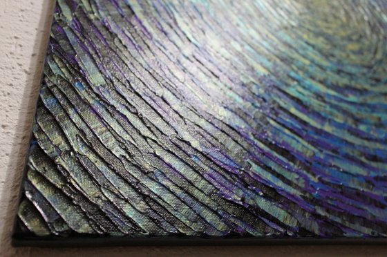 Iridescent purple blue gold shine