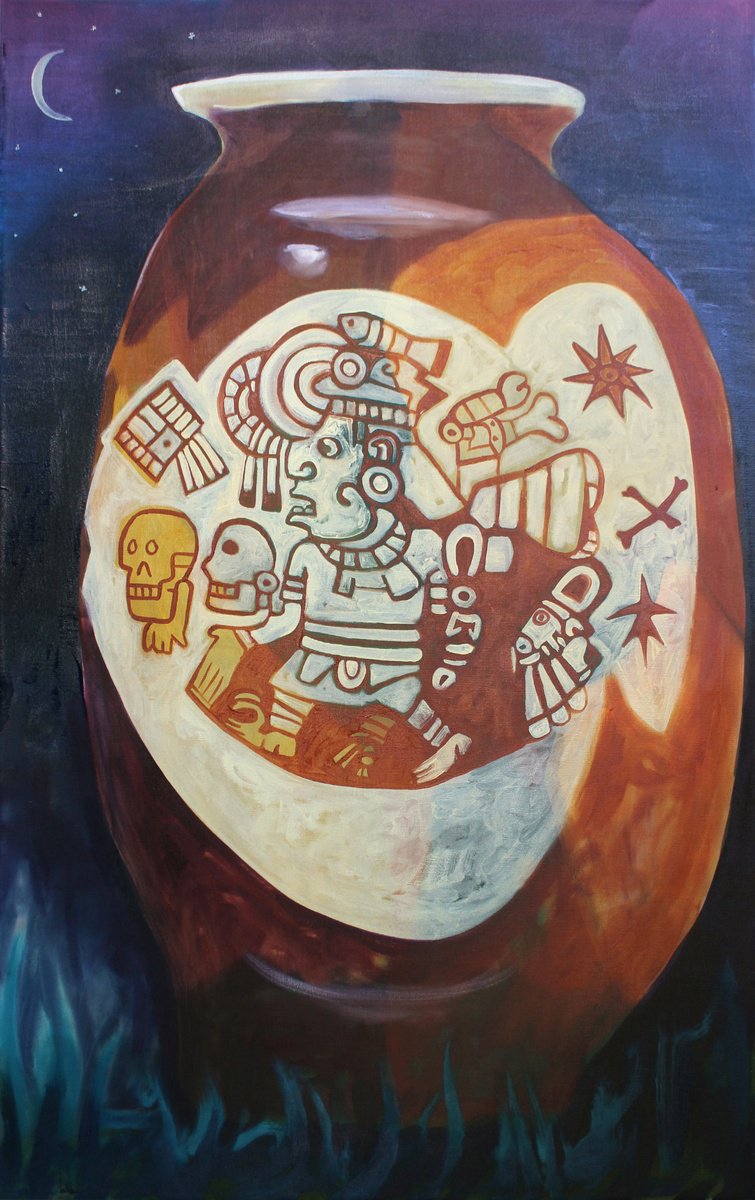 Still Life Oil Painting By Ben Stephenson, 20 X 31, Bone Collector, Original Artwork