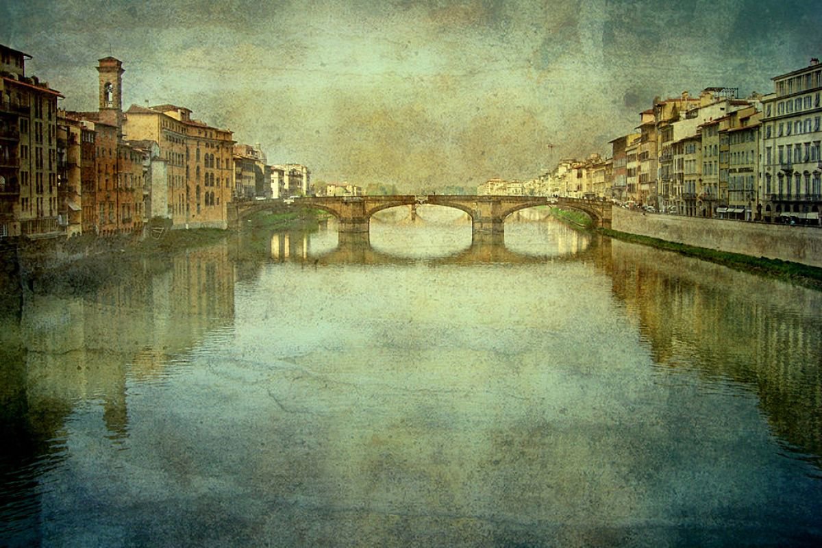 Florence - View from the Ponte Vecchio by Sandra Roeken
