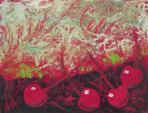 Cherries #1 (Cerise)  - ships in USA only by Valerie Berkely
