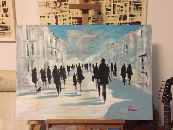 People walking #1 100x70cm