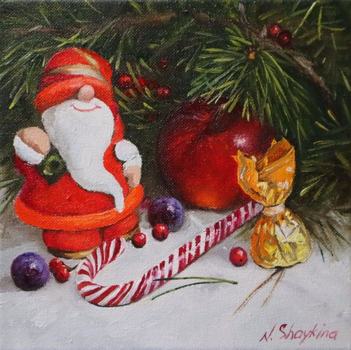 Santa. Christmas painting. by Natalia Shaykina