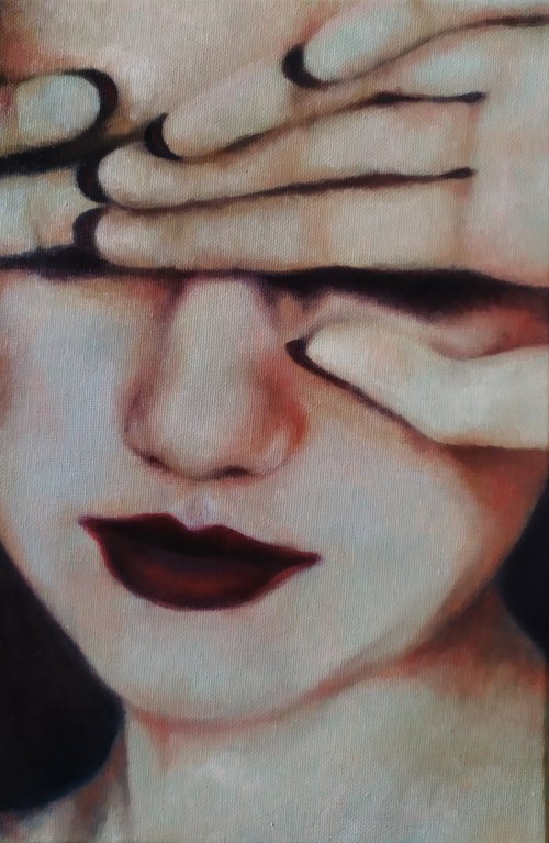 Portrait of woman  "Hide" by Veronica Ciccarese