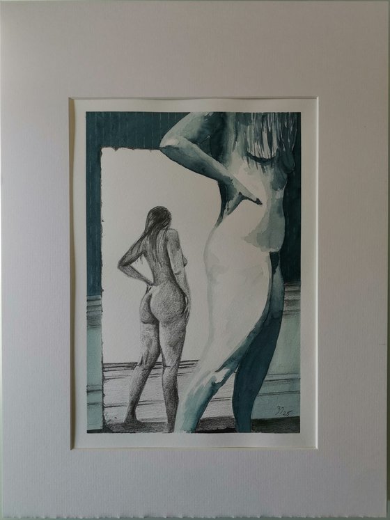 Blue Nude with Mirror