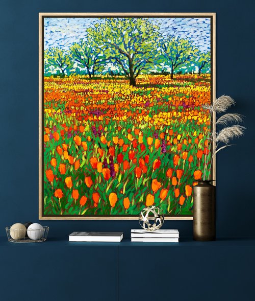 Blooming fields by Volodymyr Smoliak