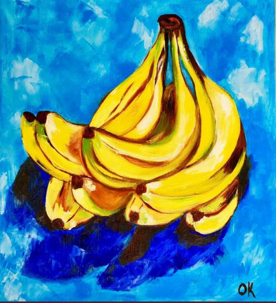 Bananas on  turquoise