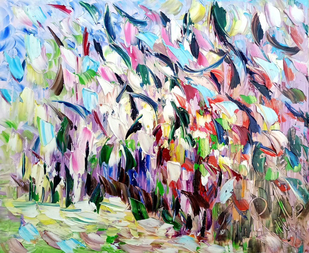 Impressionistic Landscape Oil Painting By Antonino Puliafico, 24 X 20, Angolo Giallo, Original Artwork