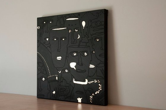 Gold in Their Eyes - Black Painting