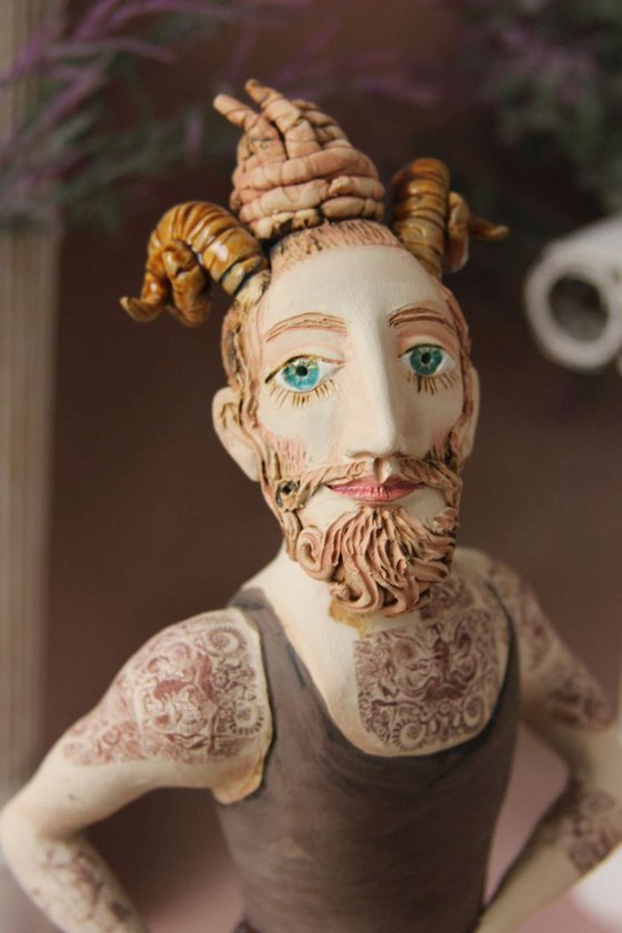 Hipster Faun. Sculpture by Elya Yalonetski