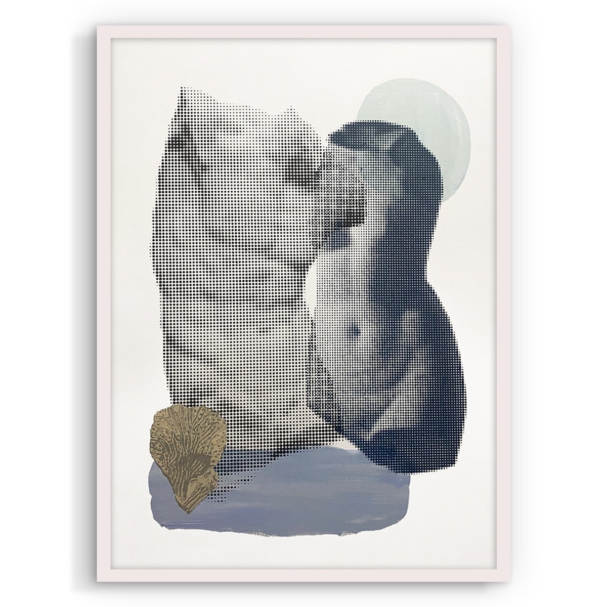 Abstract Acrylic Painting By Victo, 33 X 45", Modern Abstract Collage, Original Artwork