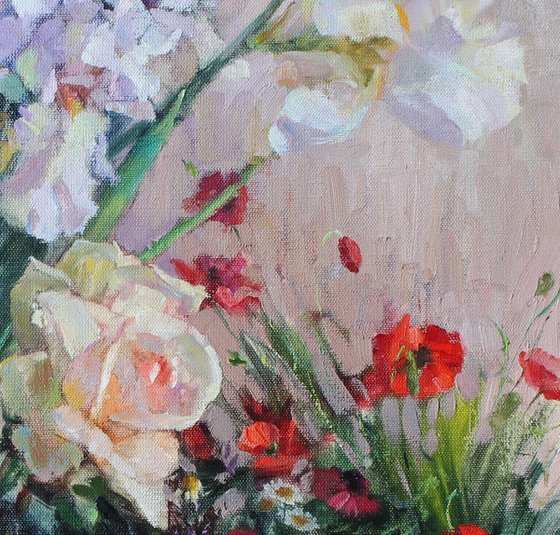 Still life with spring flowers