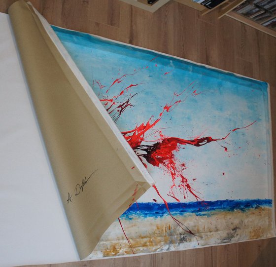 CANVAS ONLY - Somewhere Mystical And Playful (Spirits Of Skies 200090) - 200 x 100 cm - XXXL (80 x 40 inches)