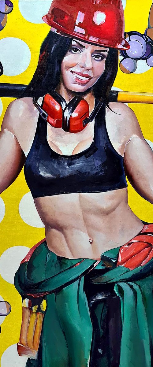 Girl with a Hammer by Oleg Kateryniuk