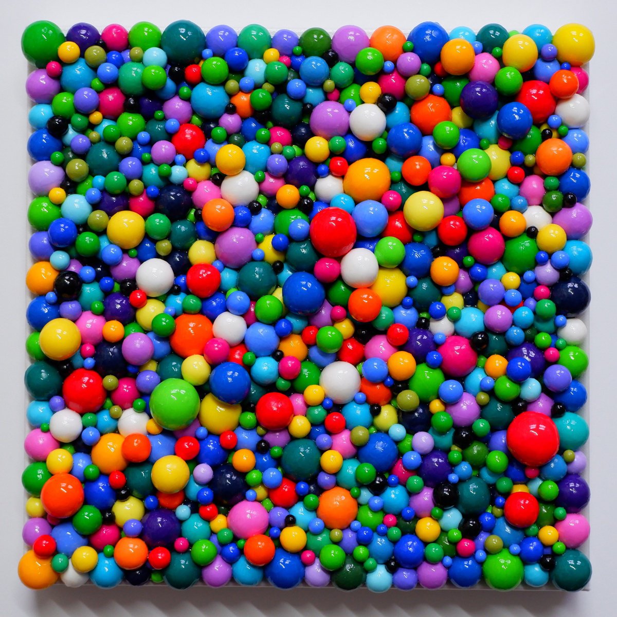 Impressionistic Abstract Sculpture By Van Lanigh, 12 X 12", I