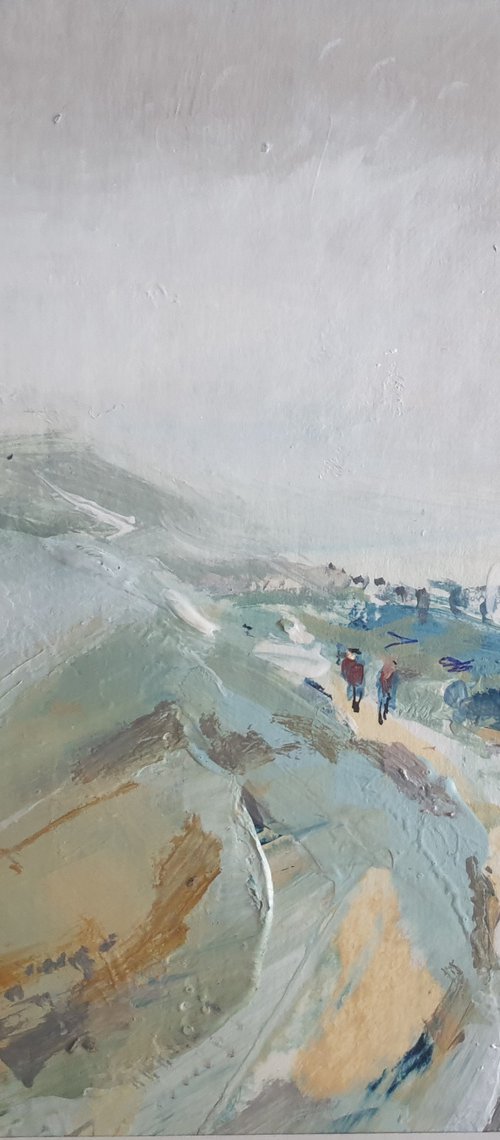 Mist on Mam Tor, Derbyshire by Jean  Luce