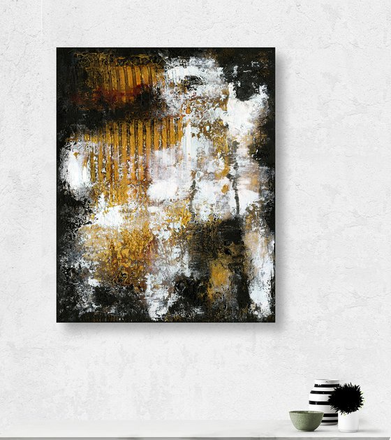 Observing the Situation 2 - Abstract Textured Painting  by Kathy Morton Stanion