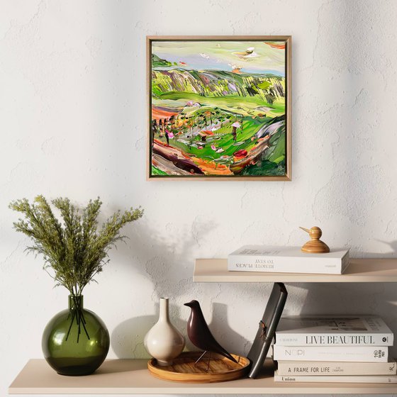 ‘First light over the vines' - FRAMED