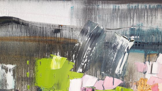 Flowers by the water.