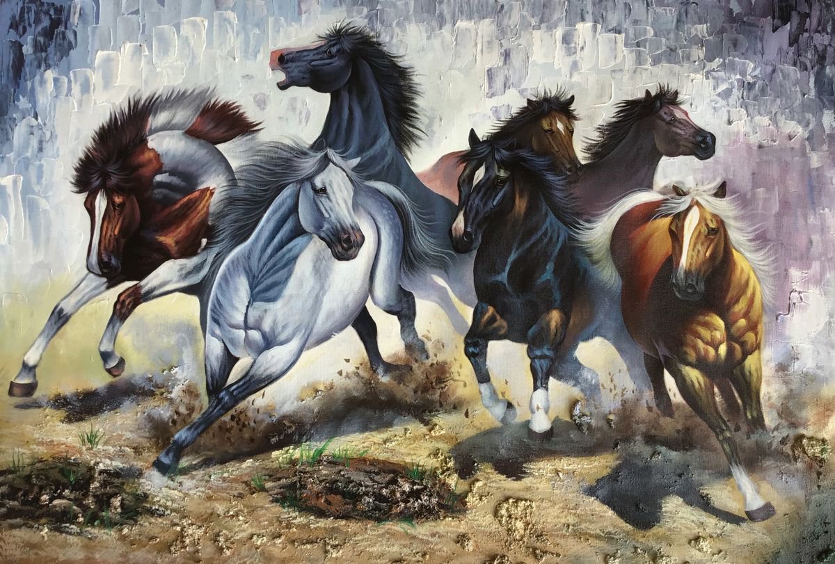 Horse painting by Kuldeep Singh