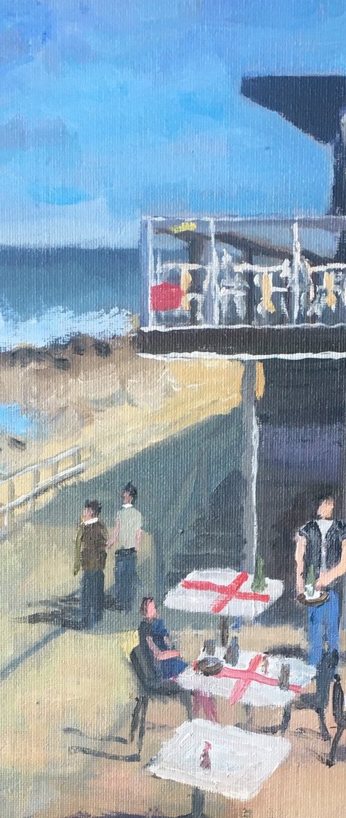 Cafe on the Beach by Julian Lovegrove Art