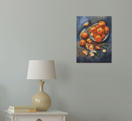 Still life with tangerines