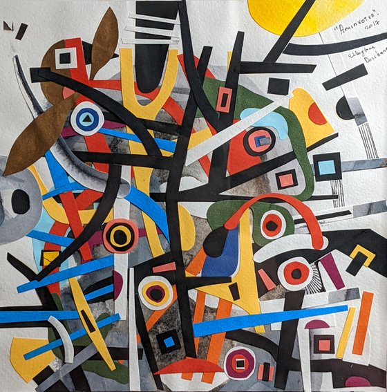 Amenhotep Abstract paper collage