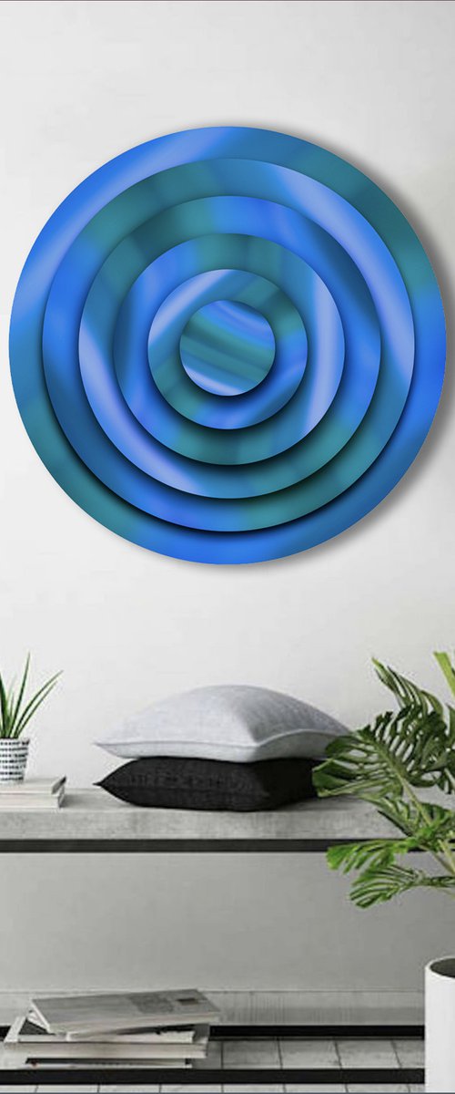 Wall sculpture Layered Optica 4 by Sumit Mehndiratta