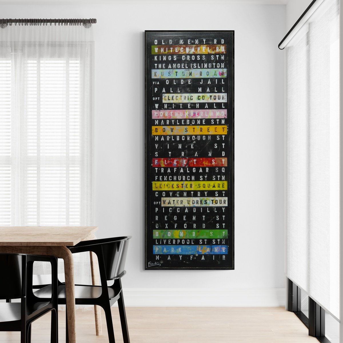 Urban And Pop Painting , Bow St Heat By Franko, 24 X 63, Artwork For Sale On Artfinder