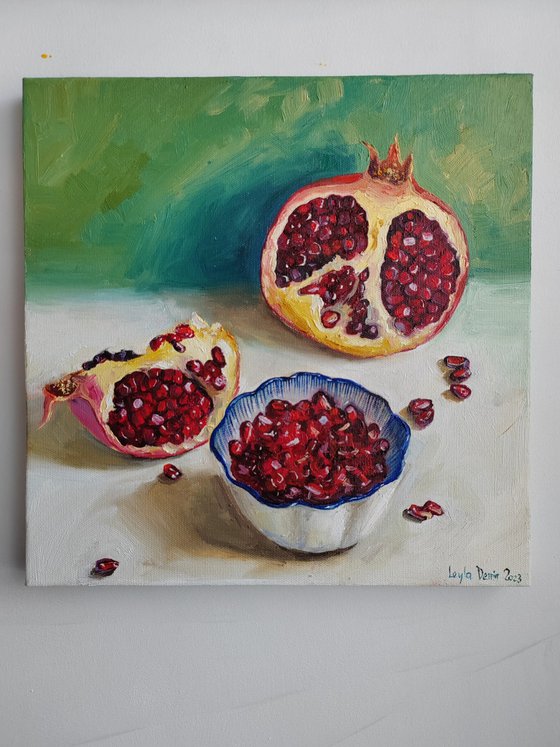 Pomegranate fruit still life