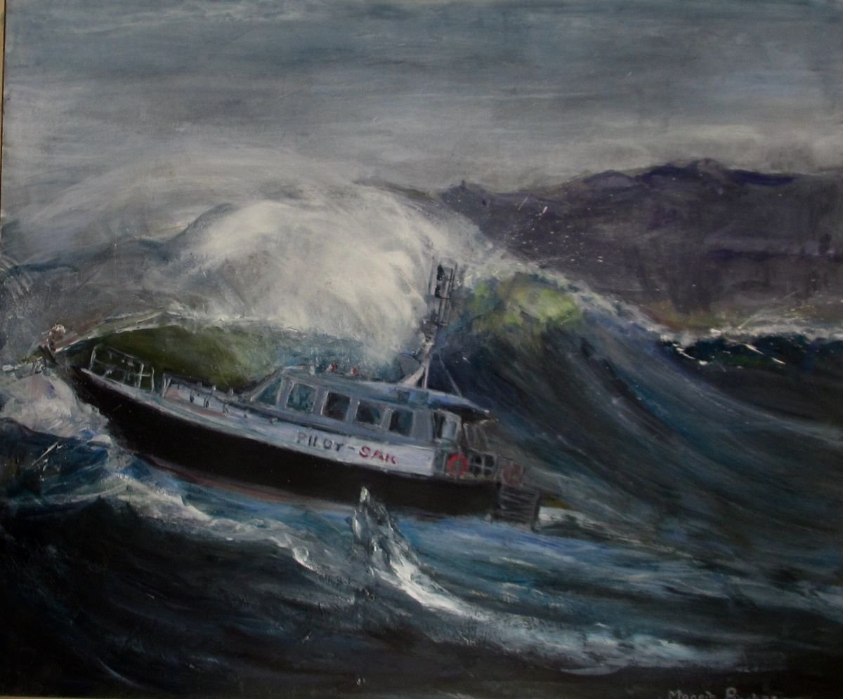 Rough seas by Maggie Pinches