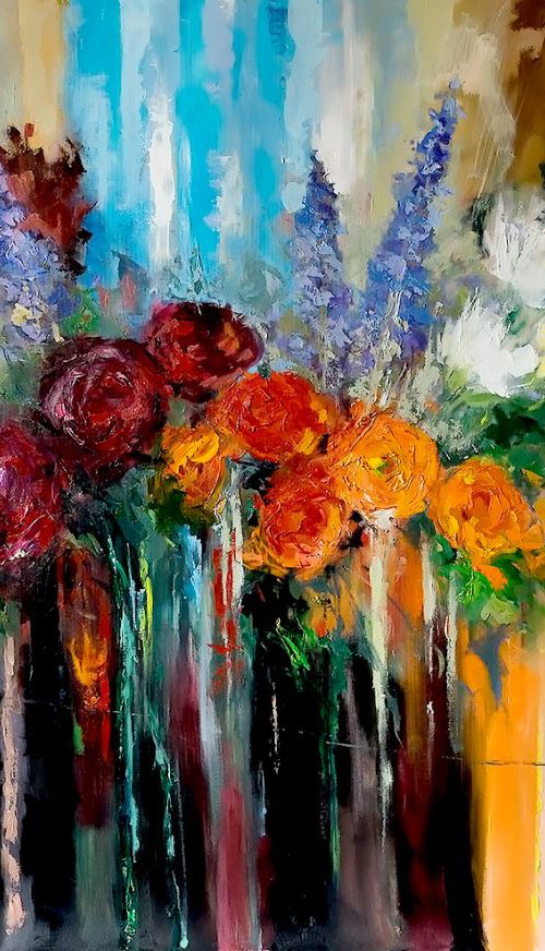 'Bouquet of Flowers' COMMISSIONED FOR ROSS" by Ewa Czarniecka