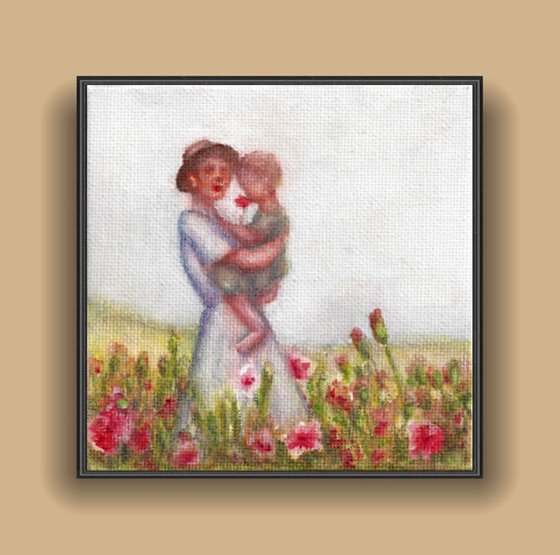 Mother and child-Original Miniature