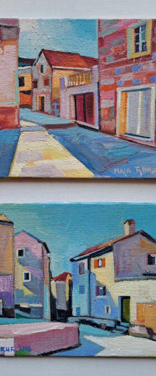 Set of two paintings, 22 by Maja Đokić Mihajlović