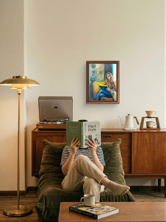 Reading a book