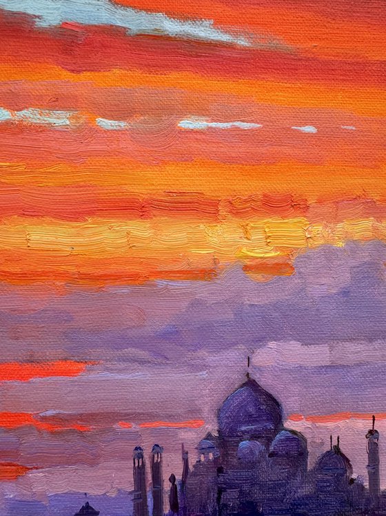 Taj Mahal at Sunset