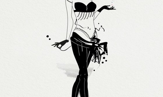 Dancers - Drawings - Set of 4 Artworks - Fashion Illustration